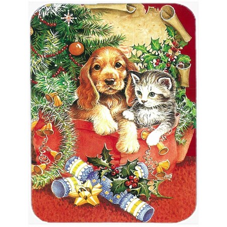 Carolines Treasures Christmas Puppy and Kitten Mouse Pad- Hot Pad or Trivet APH7551MP